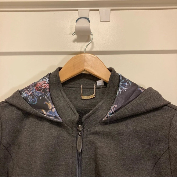 BLUE SKY  Sz XL A-Line Thick Jersey Type Fabric Flower Lined Hood & Sleeves - Picture 2 of 12